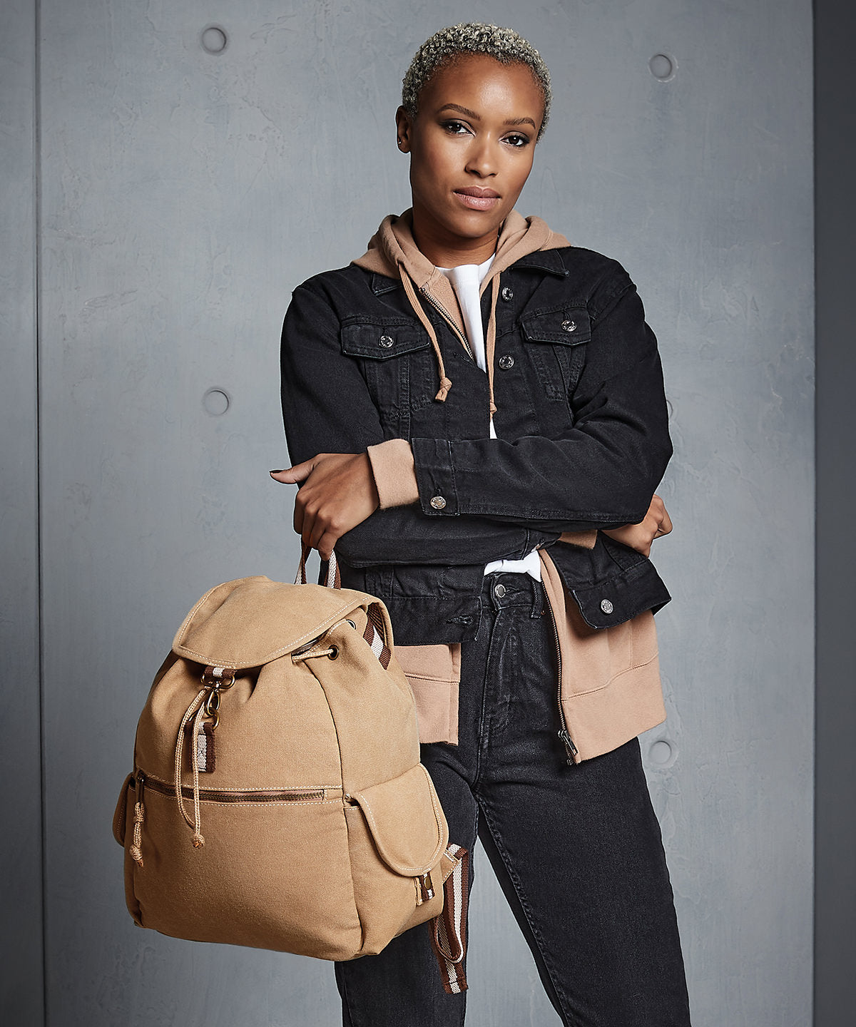 Vintage canvas backpack