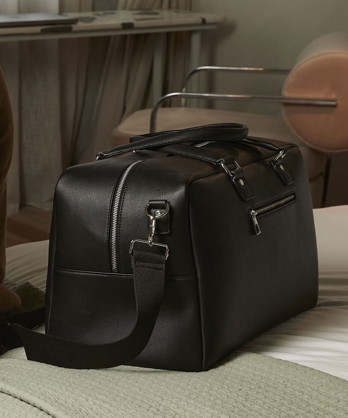 Tailored luxe PU weekender