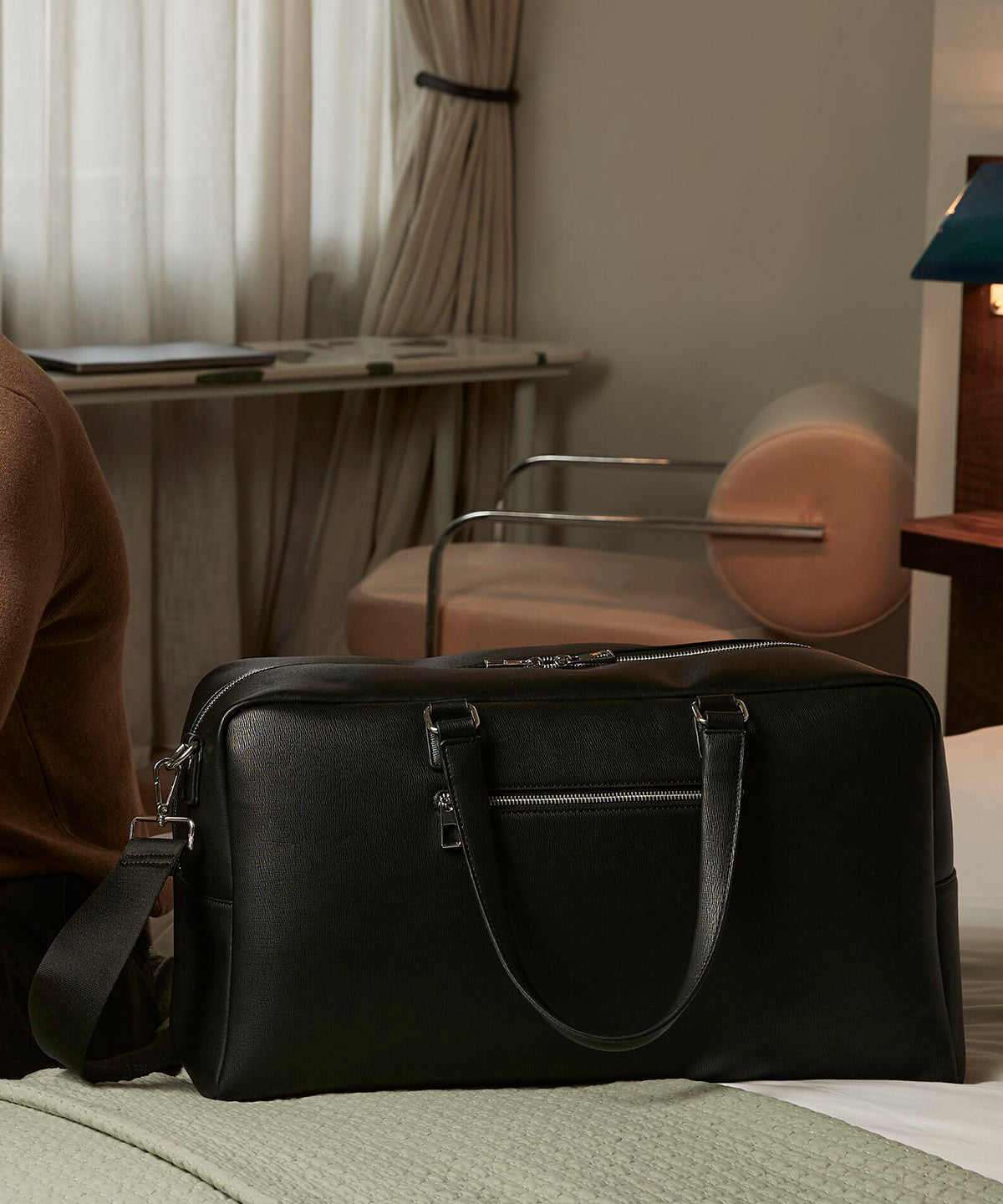 Tailored luxe PU weekender