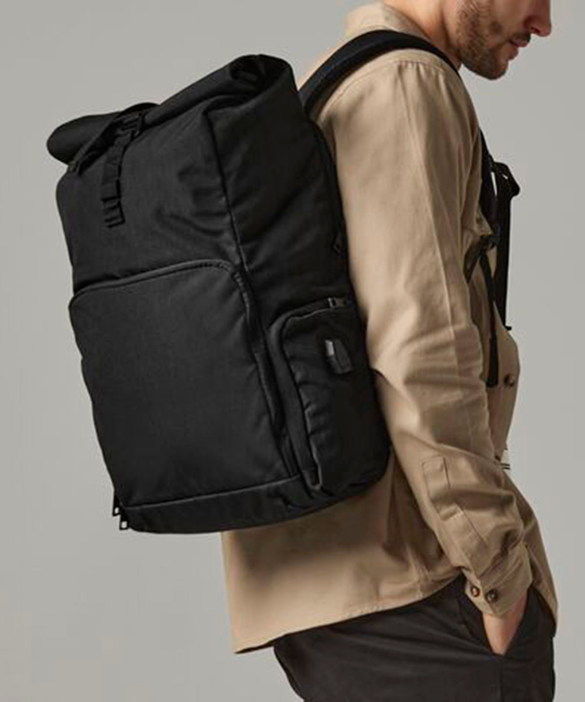 Q-Tech charge roll-top backpack