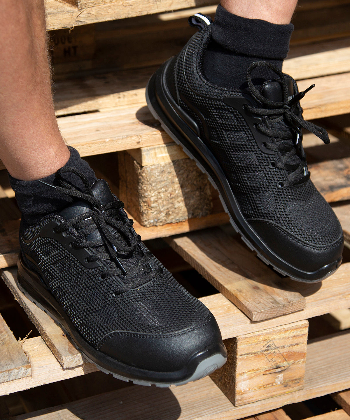 All-black safety trainer 