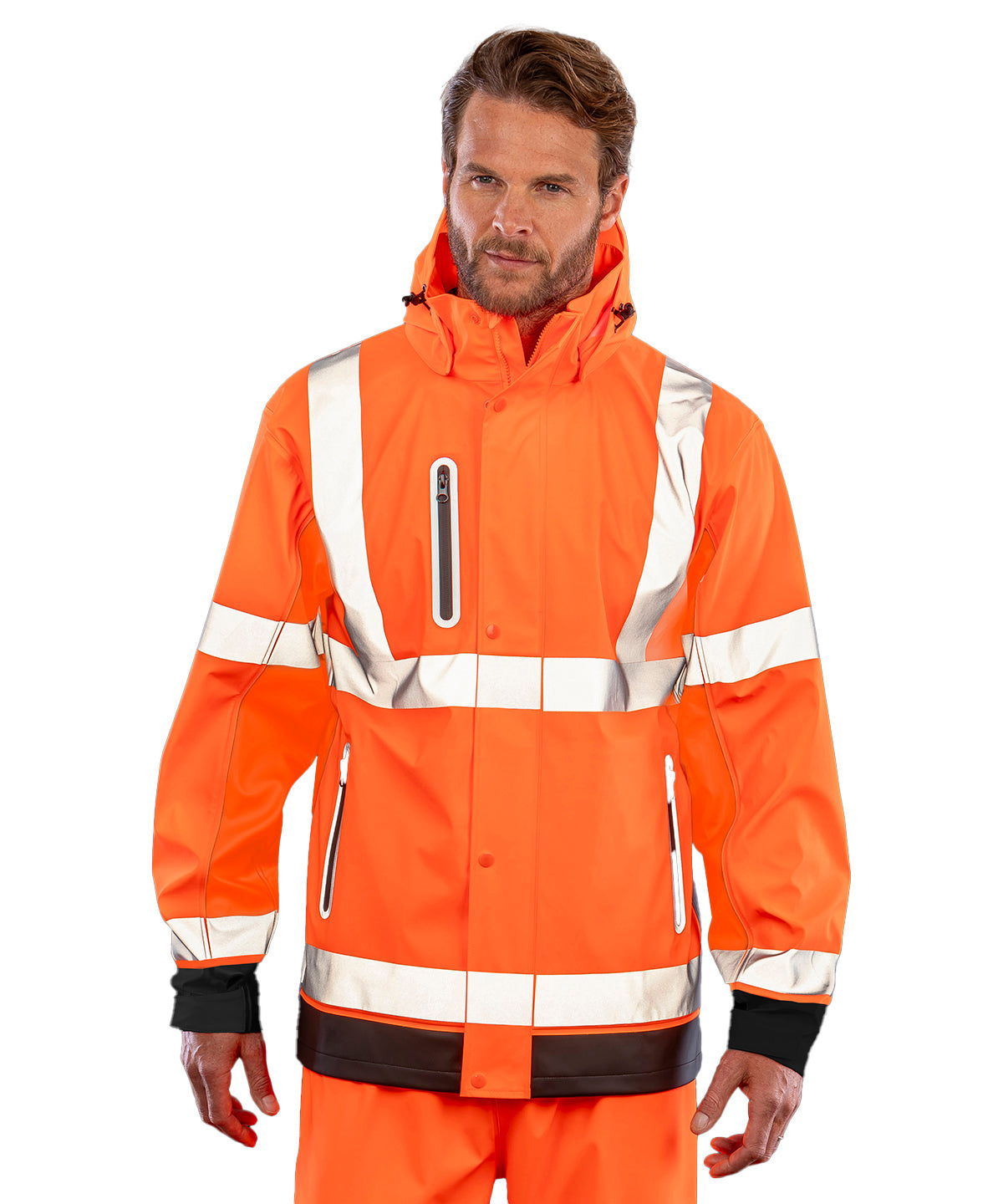 Heavy-duty prism PU safe and dry jacket with recycled backing