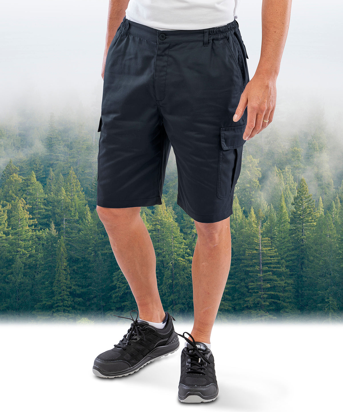 Recycled work-guard utility shorts
