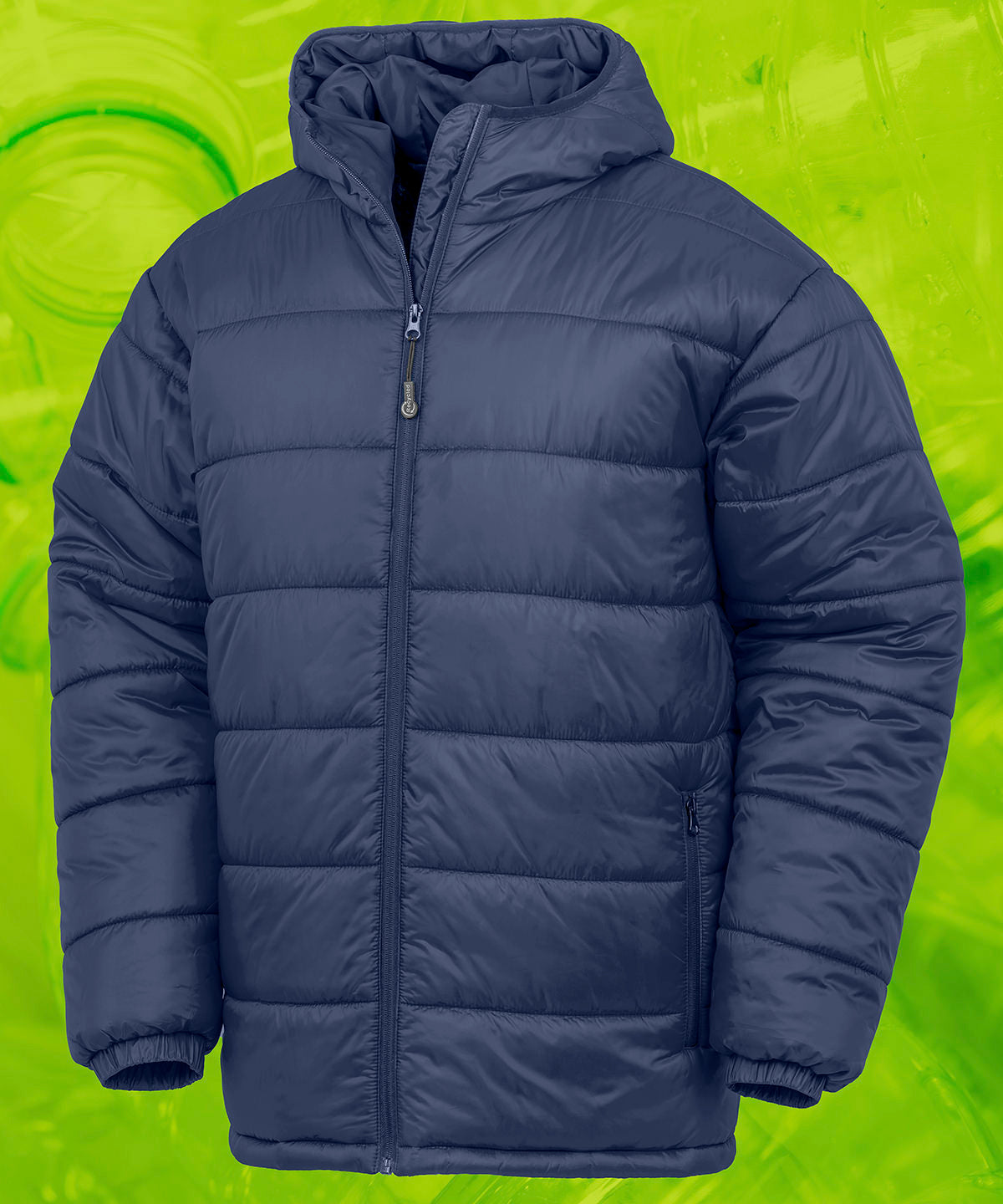 Recycled hooded padded parka