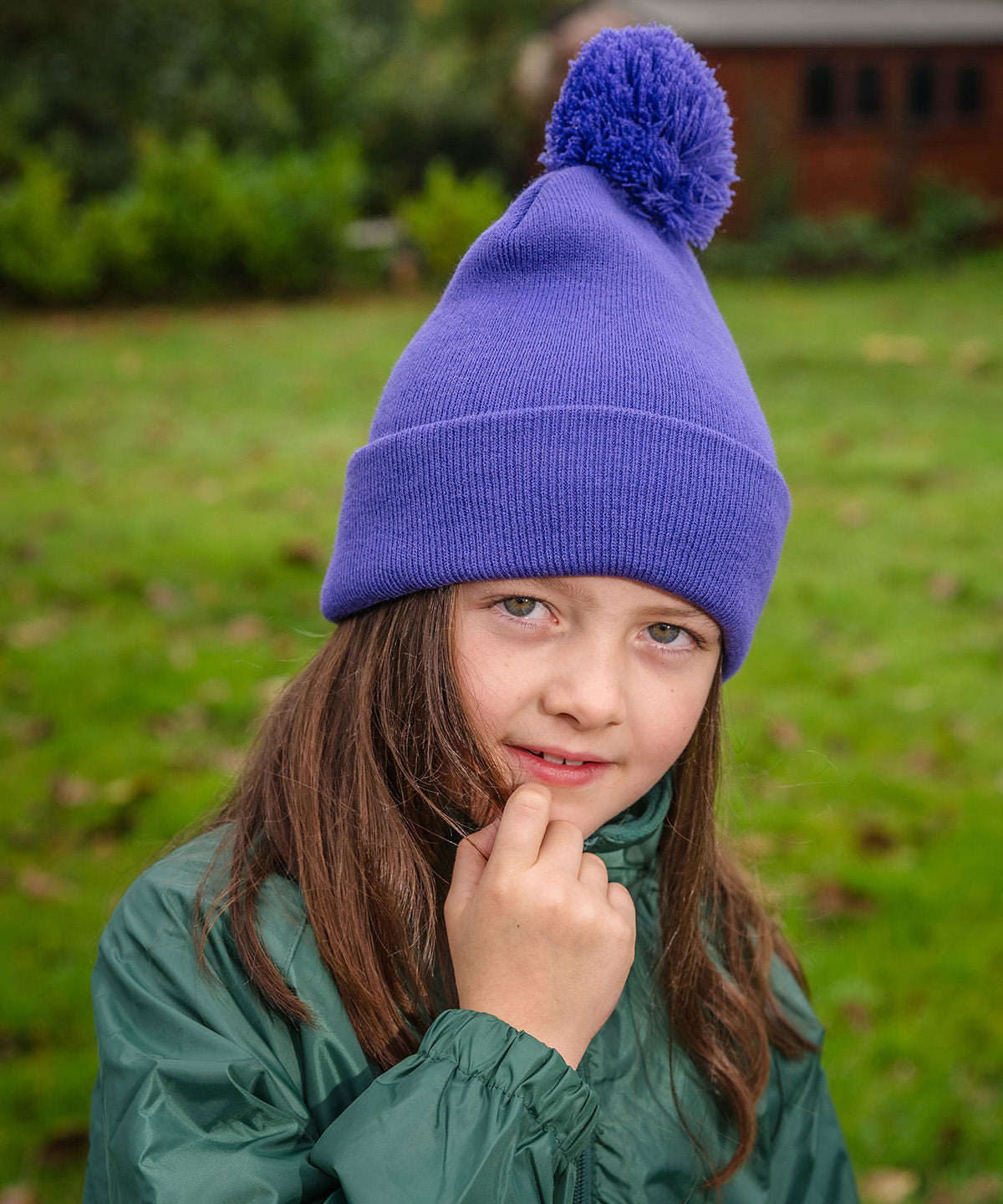 Junior pom pom beanie