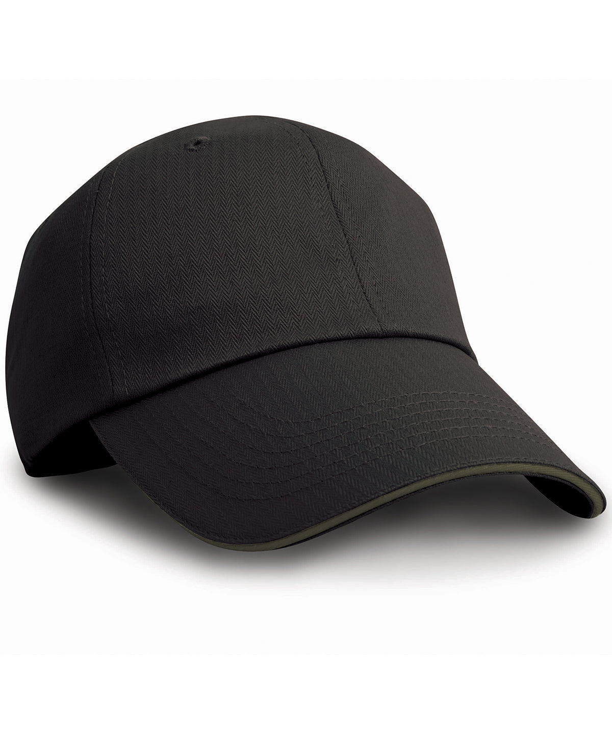 Herringbone cap with sandwich peak