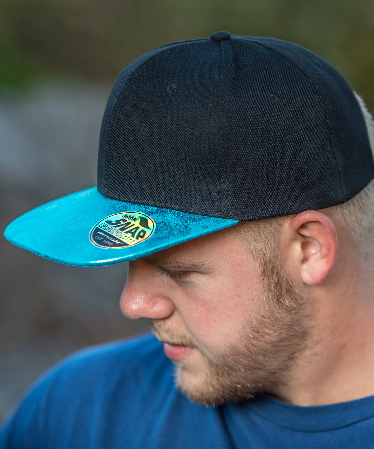 Bronx glitter flat peak snapback cap