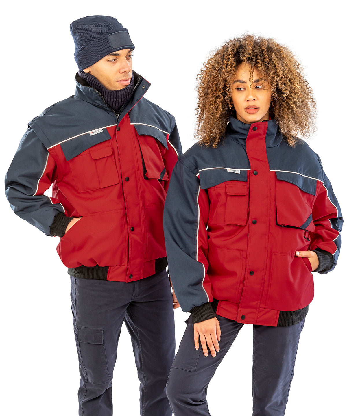 Work-Guard zip sleeve heavy-duty pilot jacket