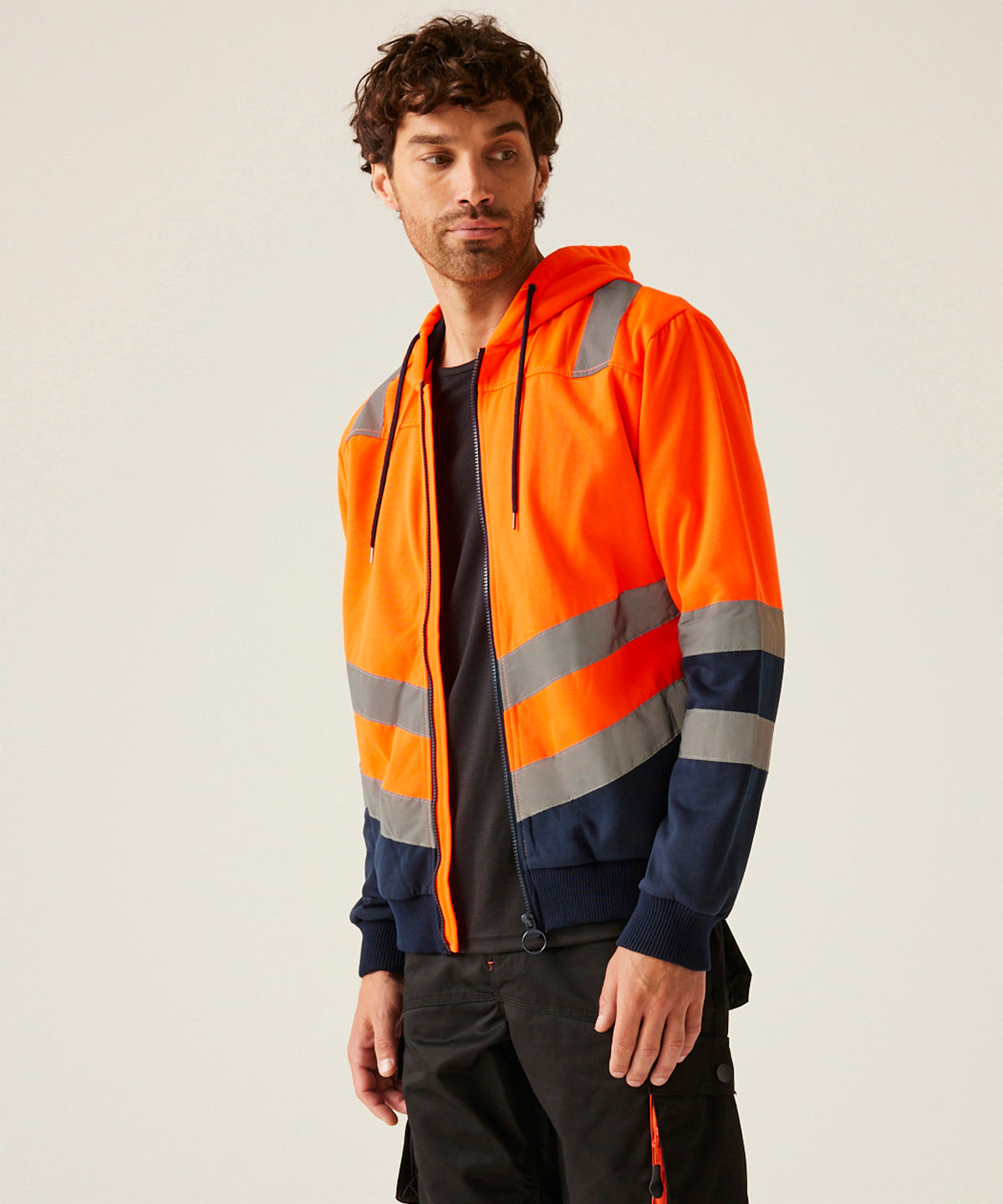 Pro hi-vis full zip hoodie