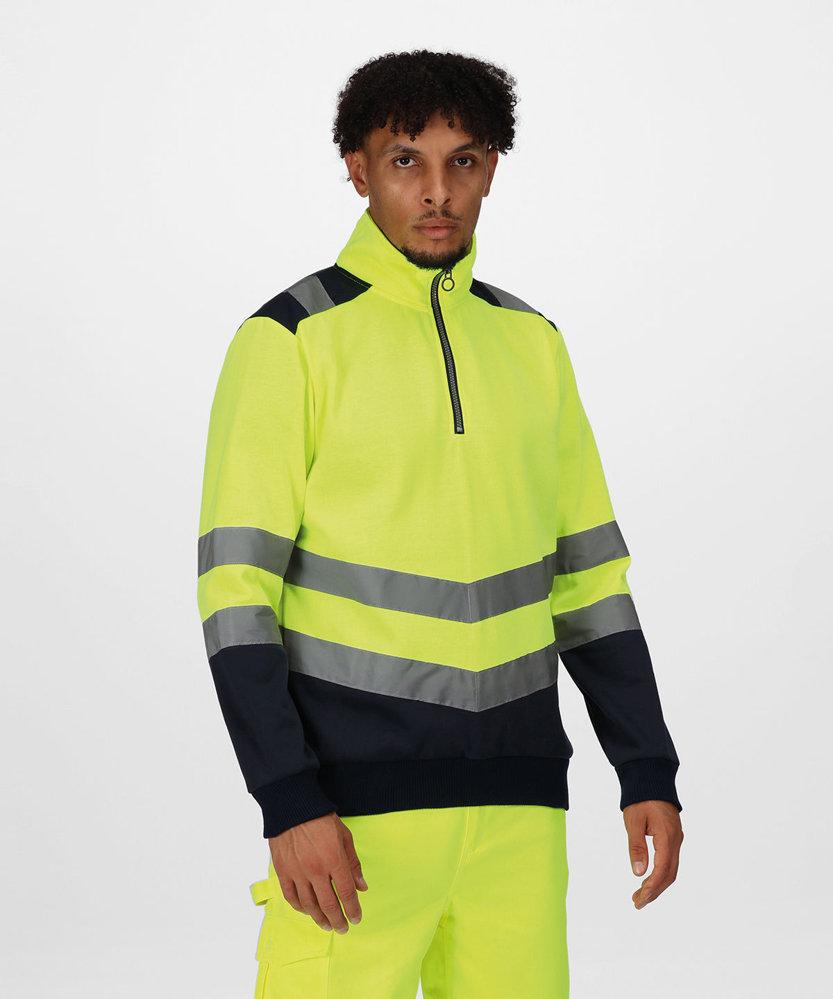 Pro hi-vis ¼-zip sweatshirt