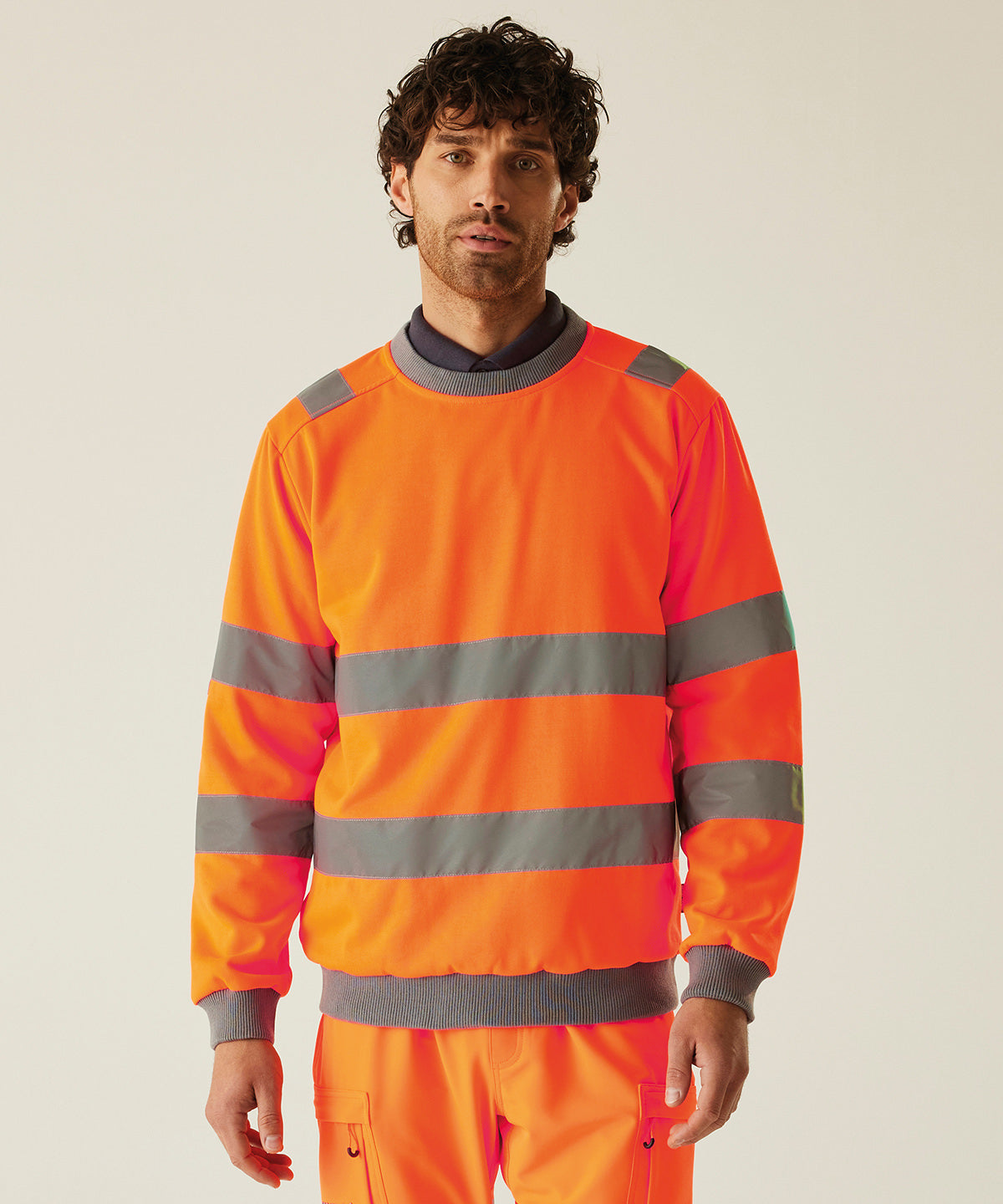 Hi-vis Pro contrast crew neck sweatshirt