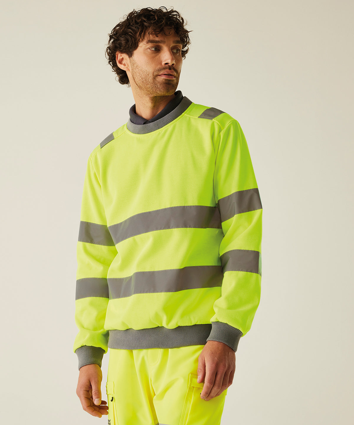 Hi-vis Pro contrast crew neck sweatshirt