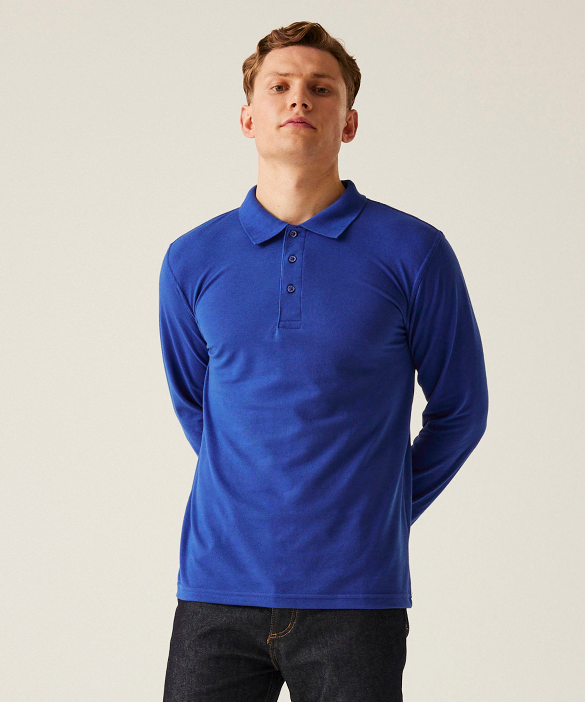 Pro 65/35 long sleeve polo
