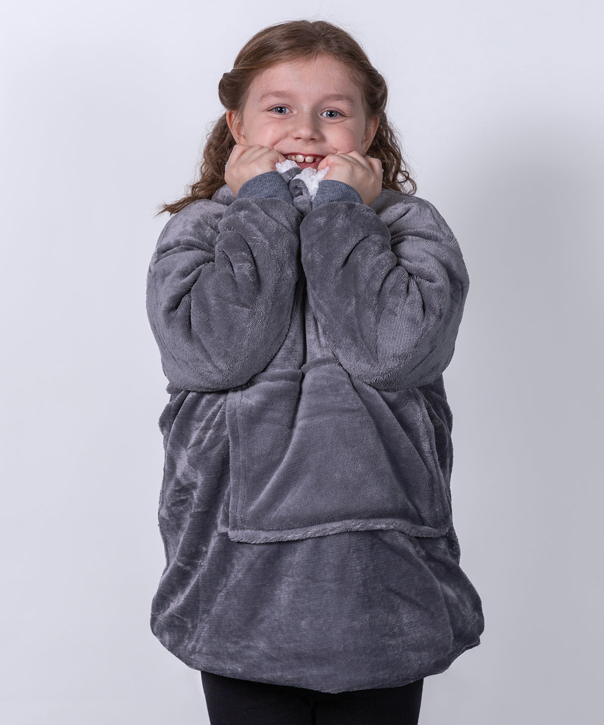 The Kids Ribbon oversized cosy reversible sherpa hoodie