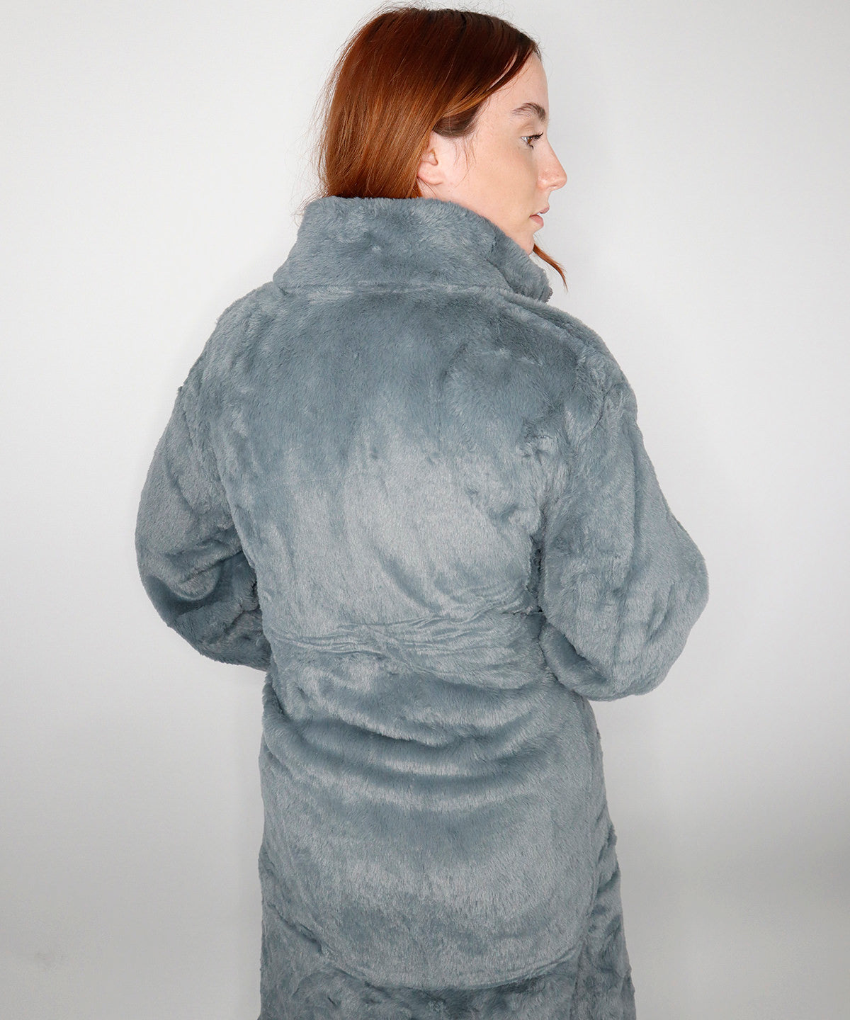 Luxury eskimo faux fur zipped gown