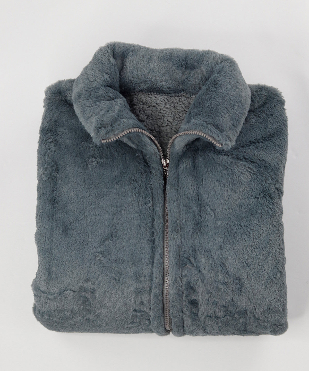 Luxury eskimo faux fur zipped gown