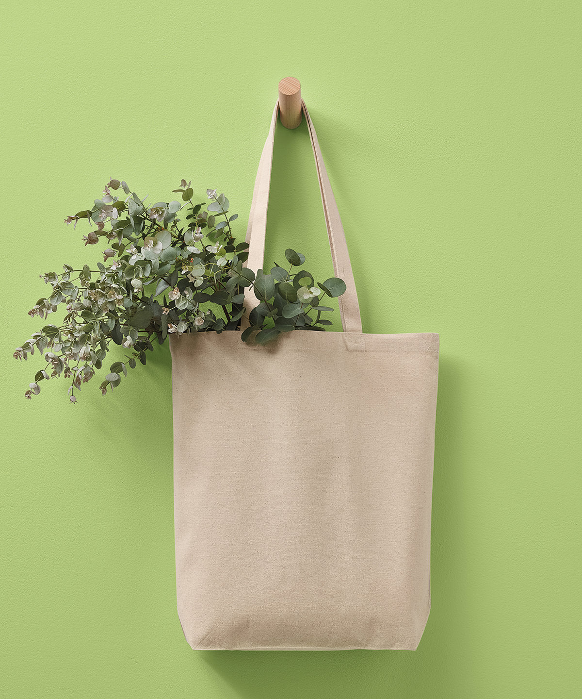 Recycled premium canvas ‘flat base’ shopper