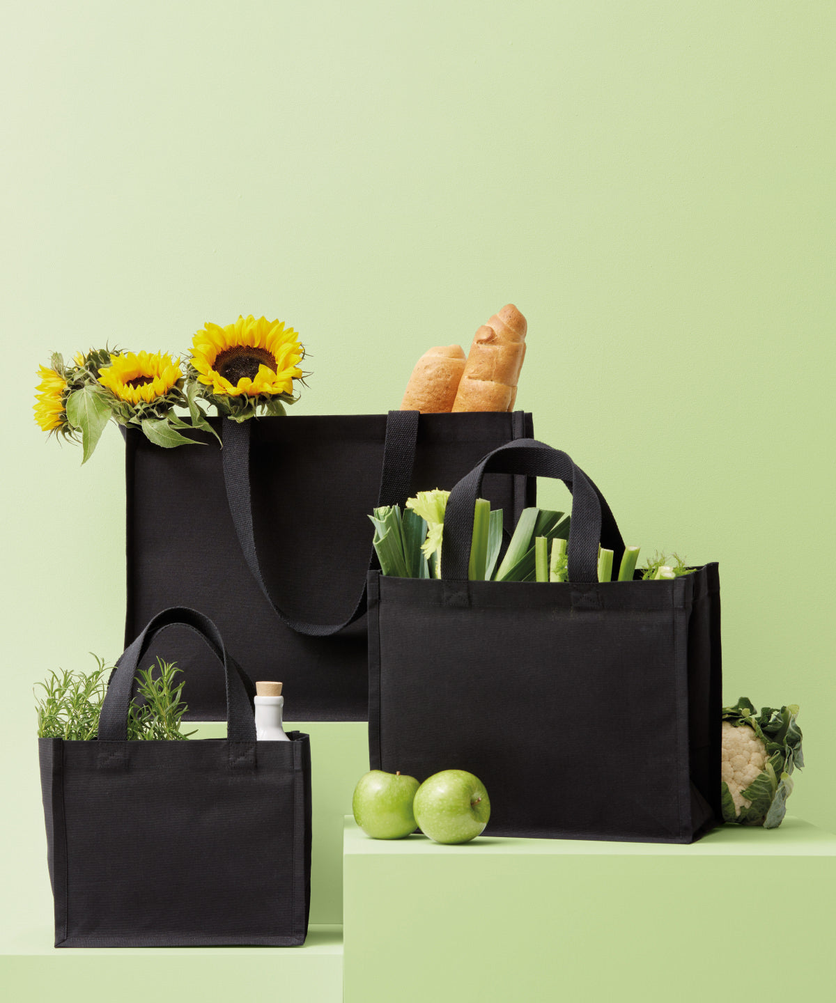 Recycled premium canvas stand-up shopper