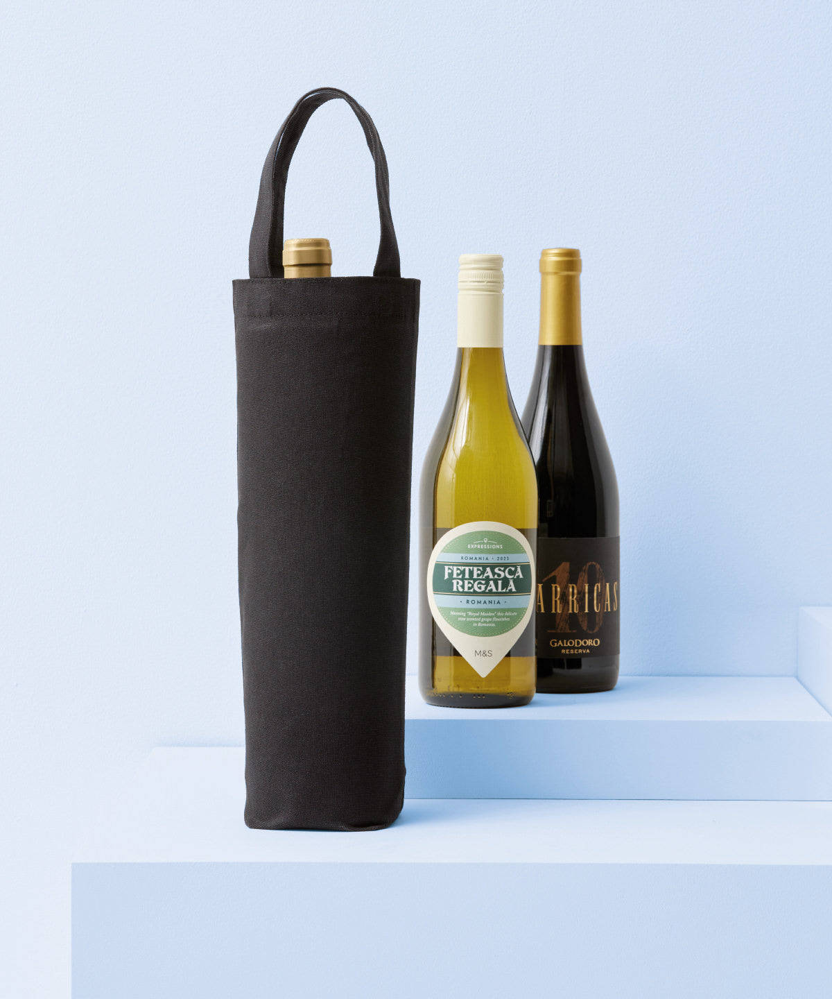 Recycled premium canvas bottle bag
