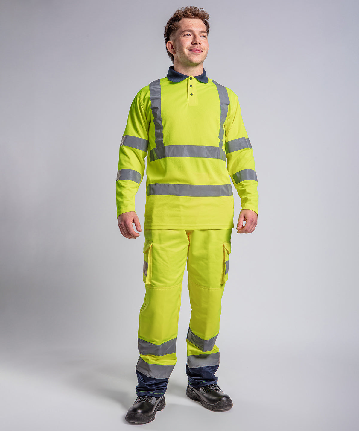 High visibility long sleeve polo