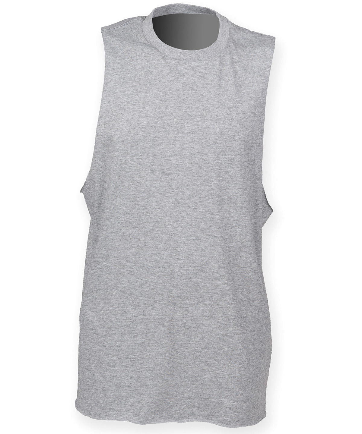 High neck slash armhole vest