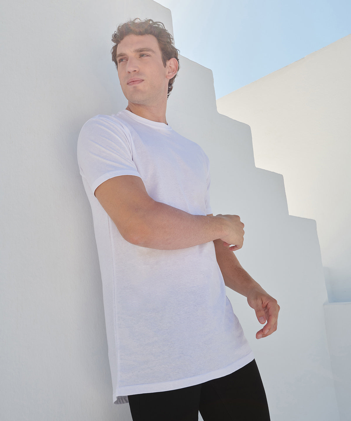 Longline t-shirt with dipped hem