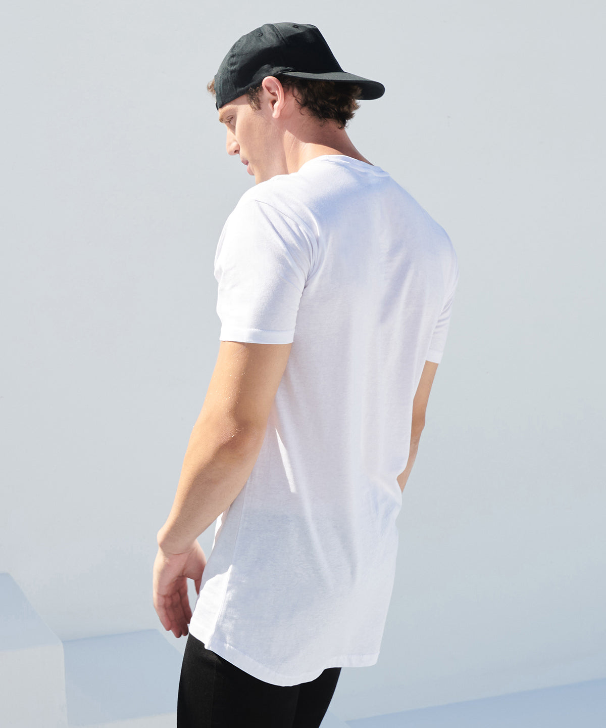 Longline t-shirt with dipped hem