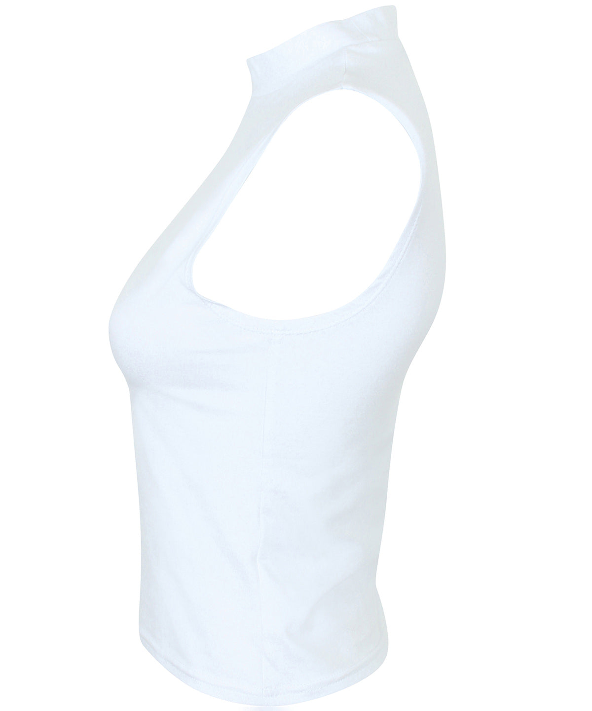 Women's high neck crop vest
