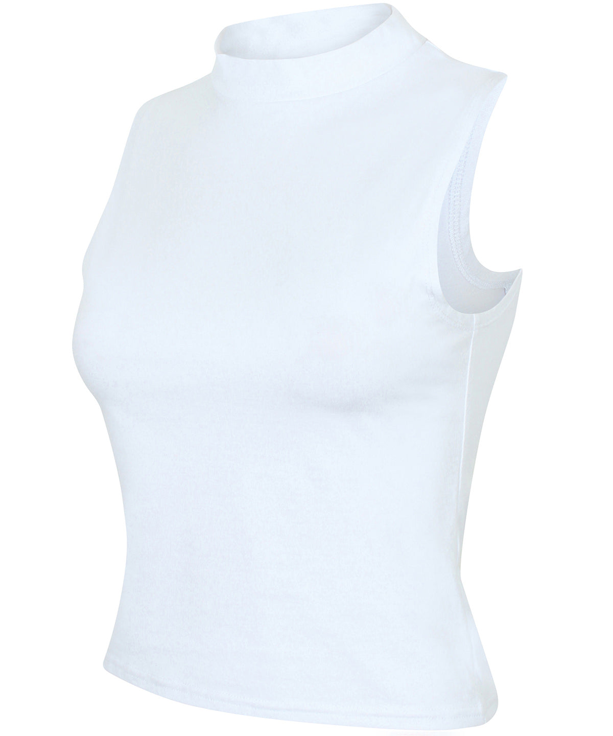 Women's high neck crop vest