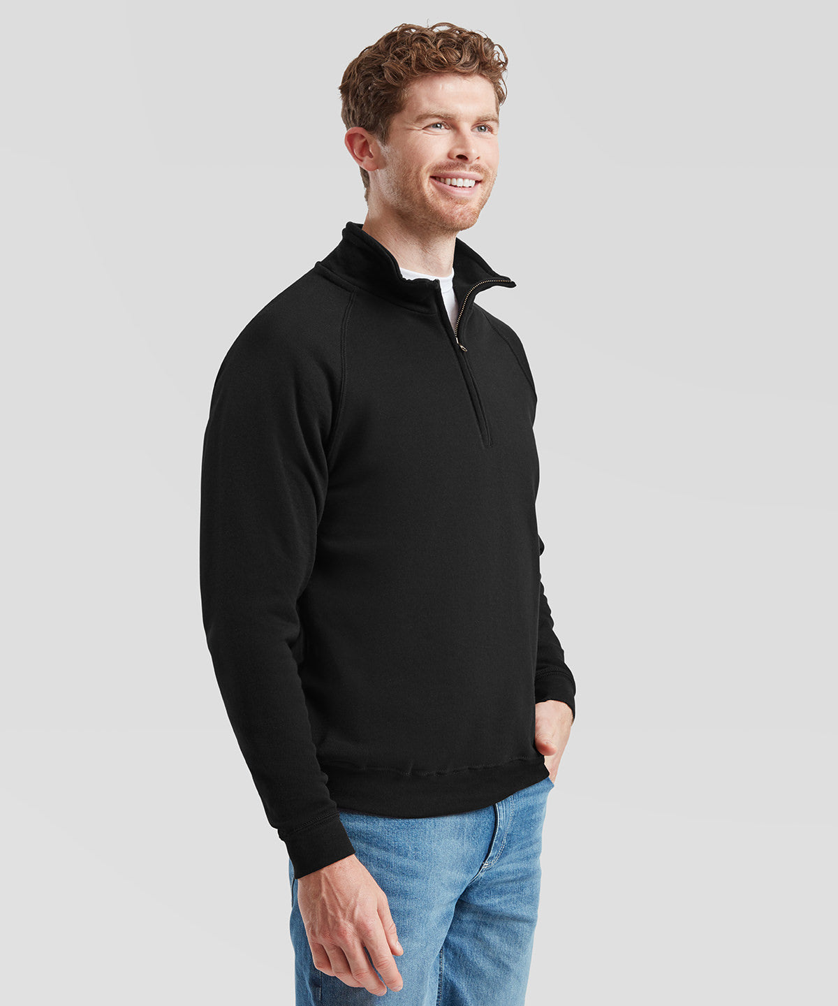 Classic 80/20 zip neck sweatshirt