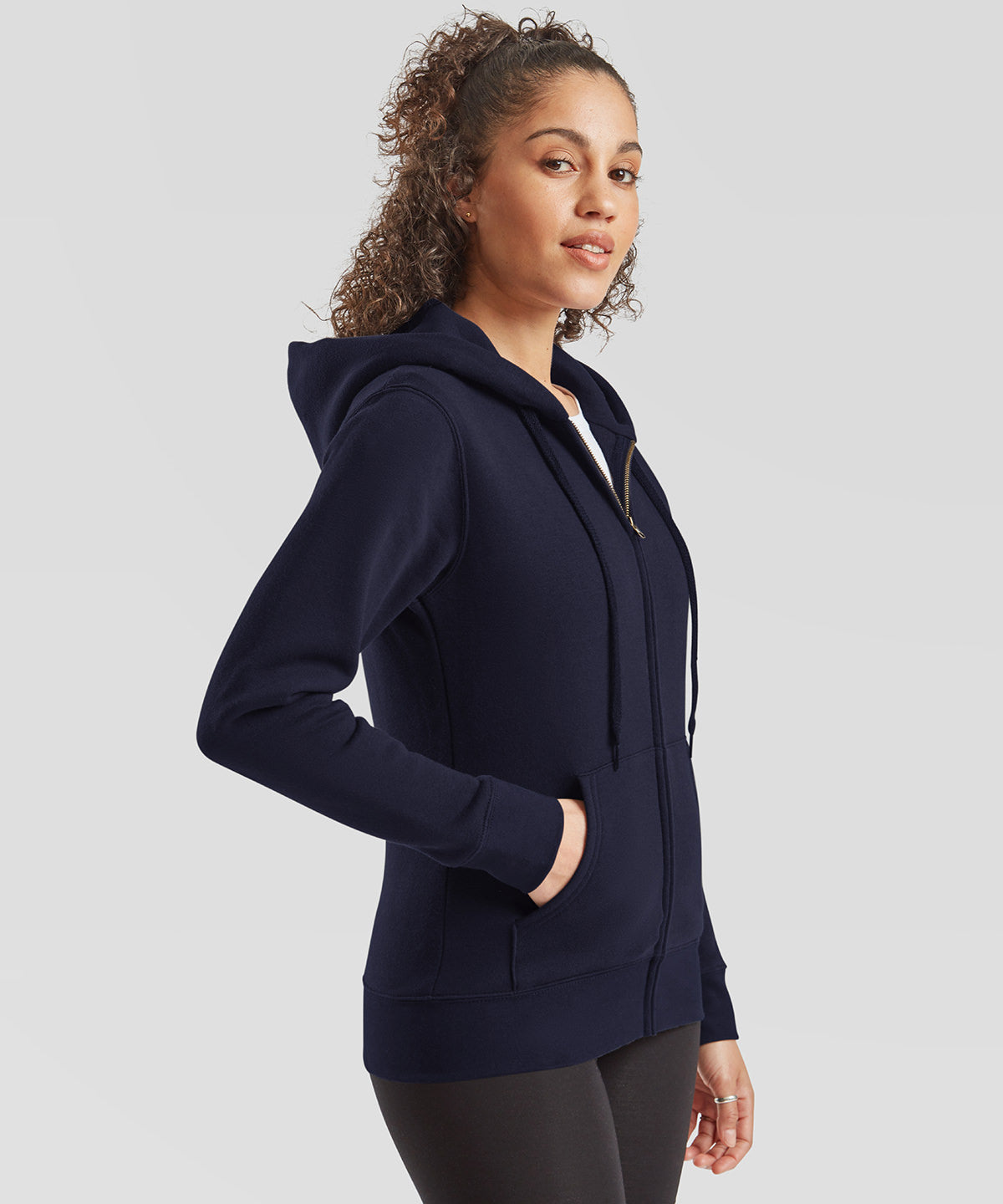 Women's premium 70/30 hooded sweatshirt jacket
