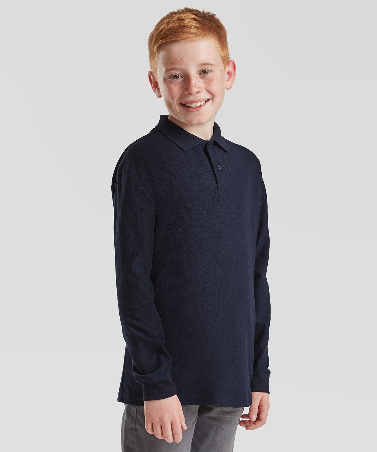 Kids long sleeve 65/35 polo
