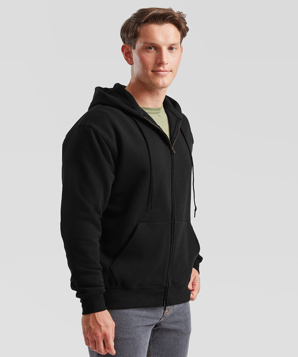 Premium 70/30 hooded sweatshirt jacket