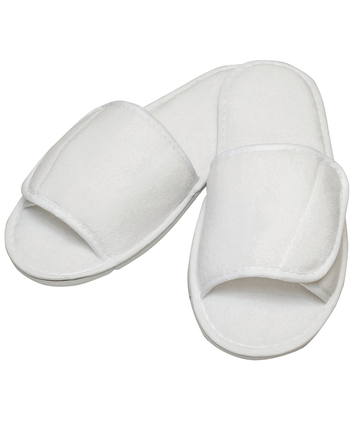 Open-toe slippers with hook and loop strap