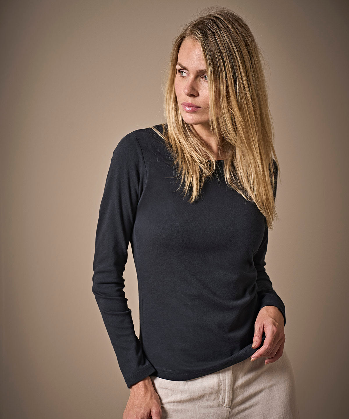 Women’s long sleeve interlock tee (590)