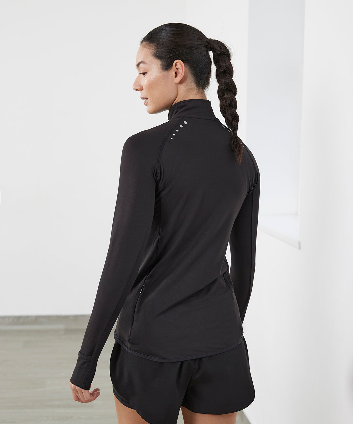 Women's long-sleeved ¼ zip top