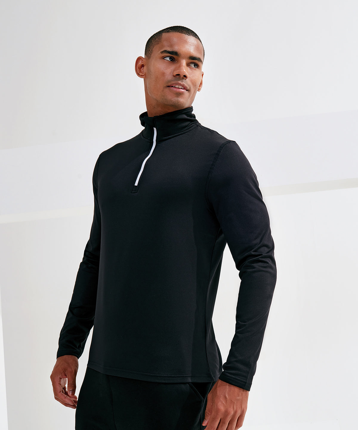 TriDri® recycled long sleeve brushed back ¼ zip top