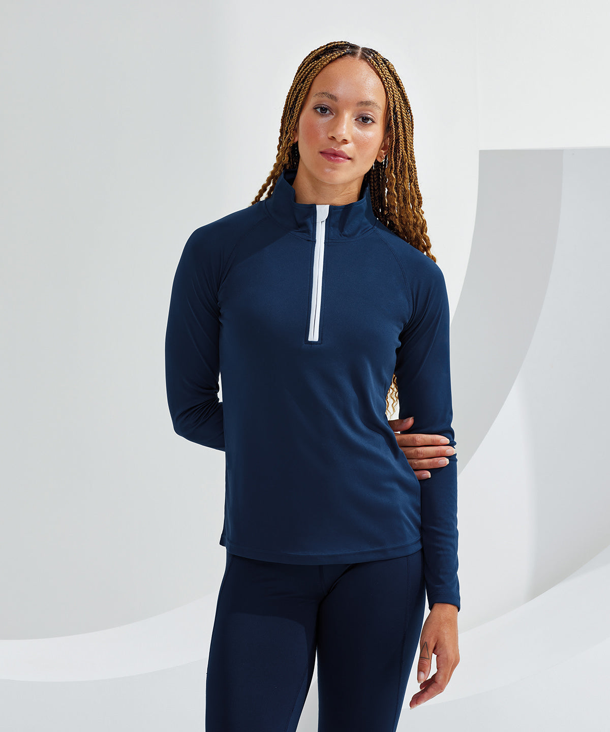 Women's TriDri® long sleeve performance ¼ zip