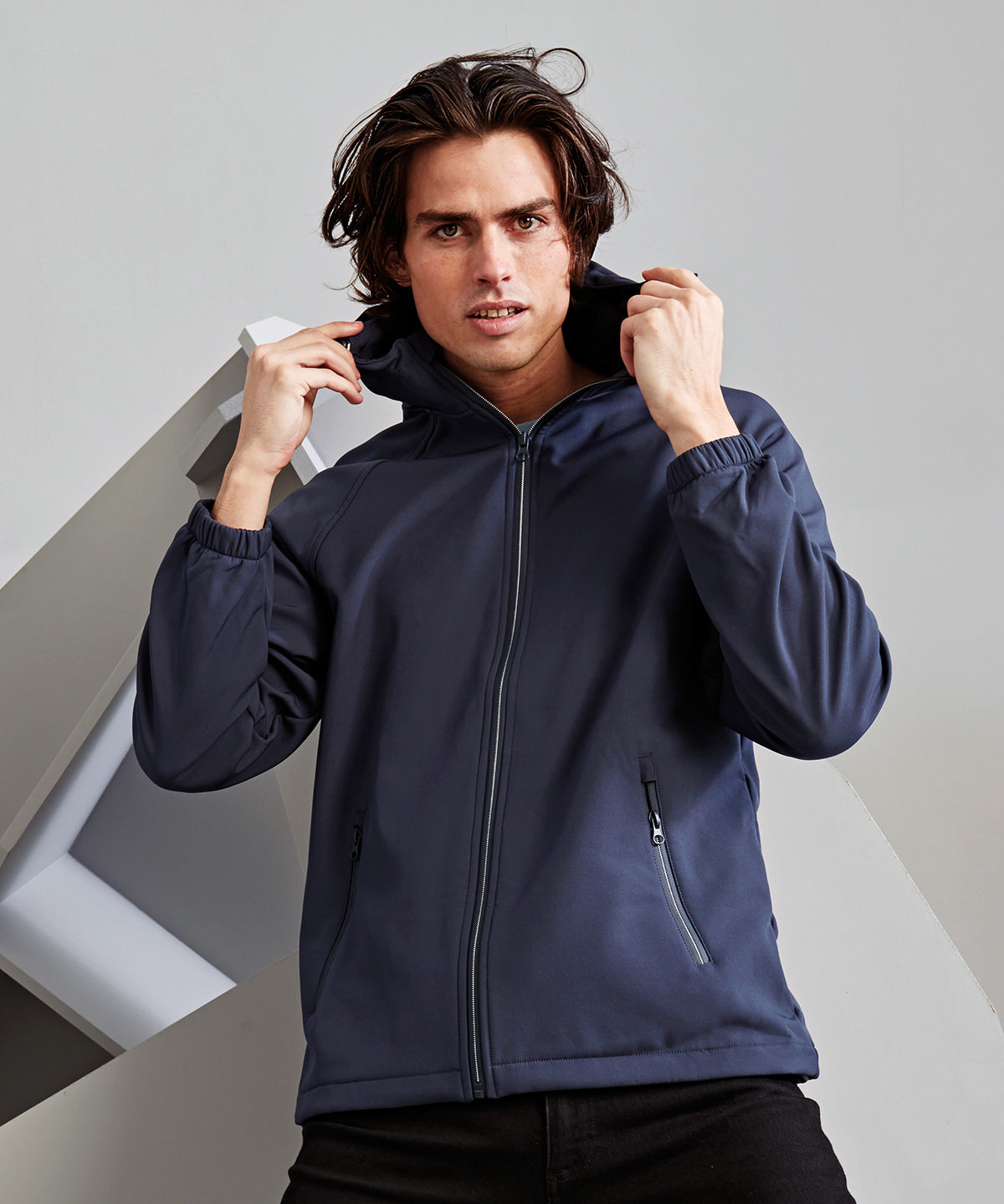 Hooded 2-layer softshell jacket