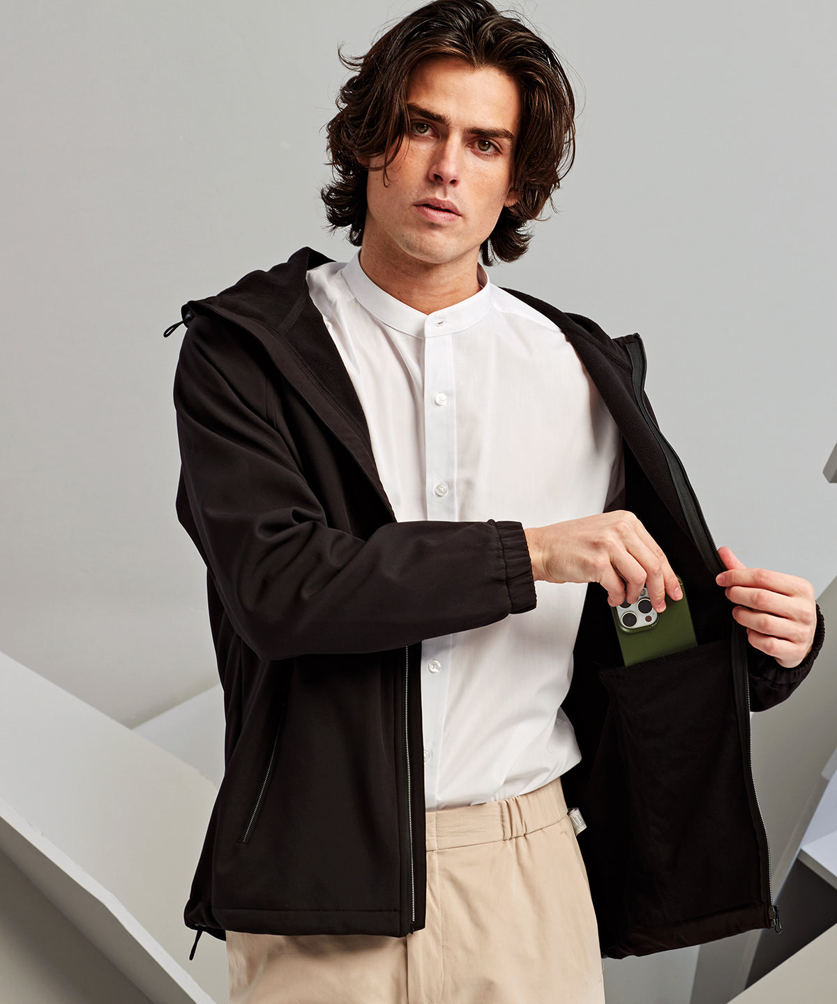 Hooded 2-layer softshell jacket