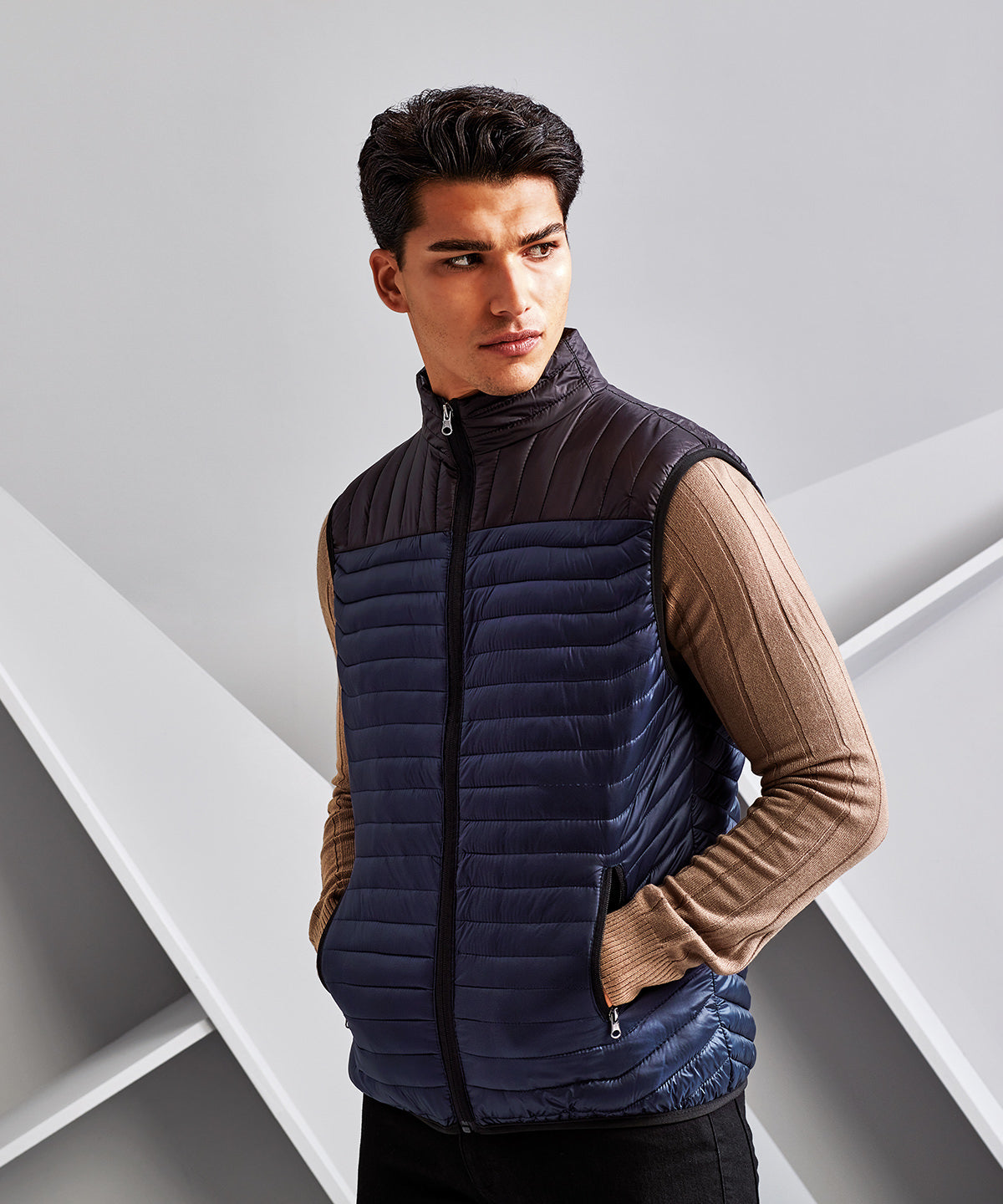Domain two-tone gilet
