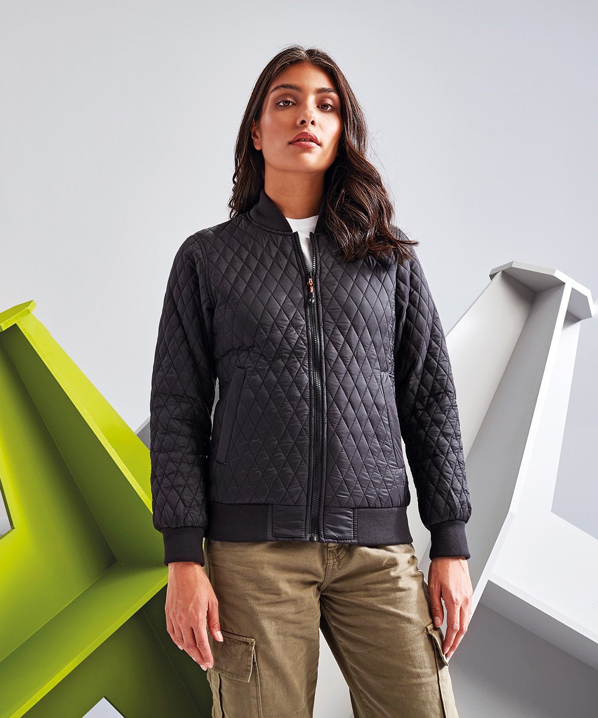 Women's quilted flight jacket