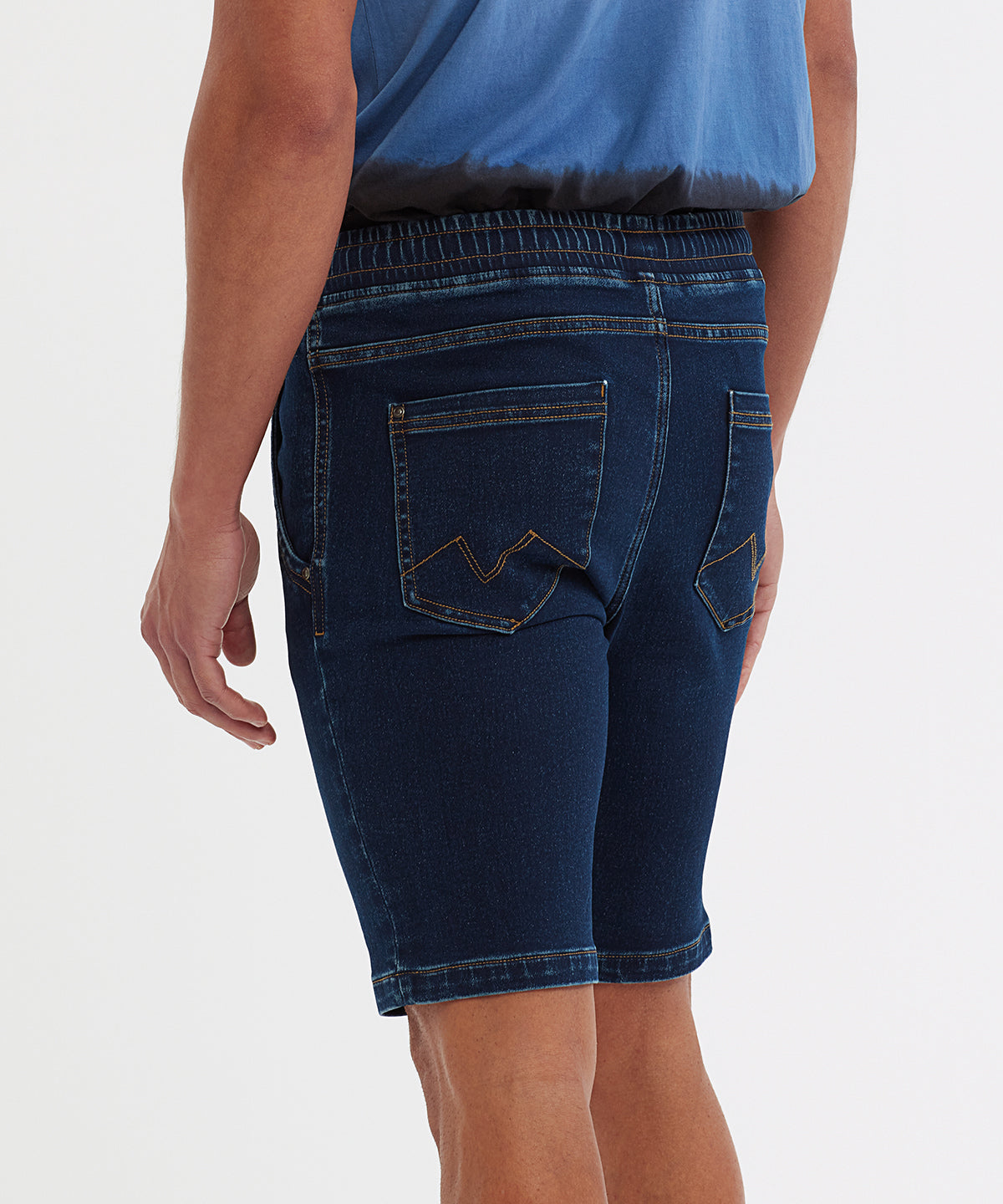 Men’s denim drawstring shorts