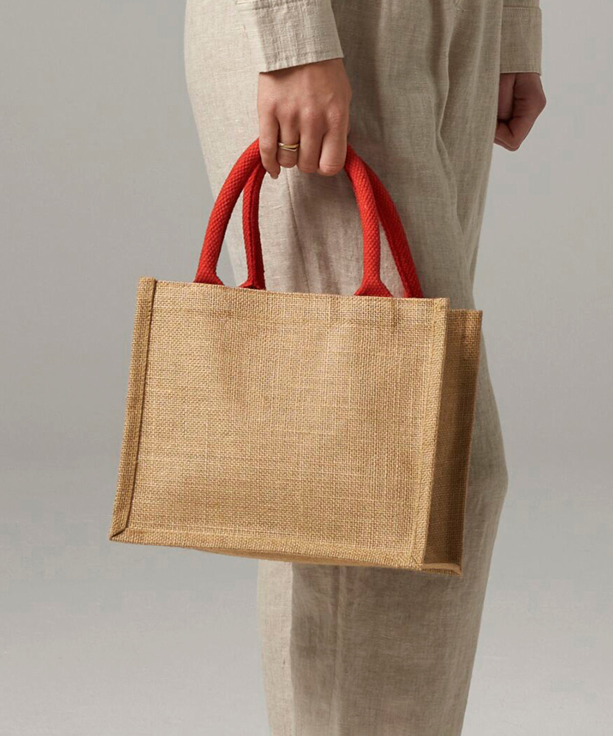 Jute mini gift bag