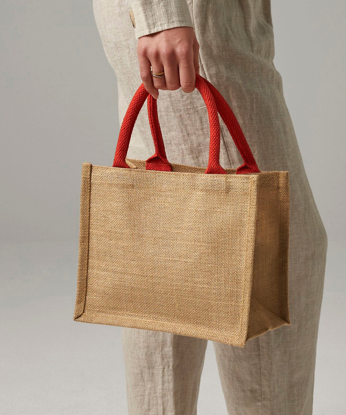 Jute mini gift bag