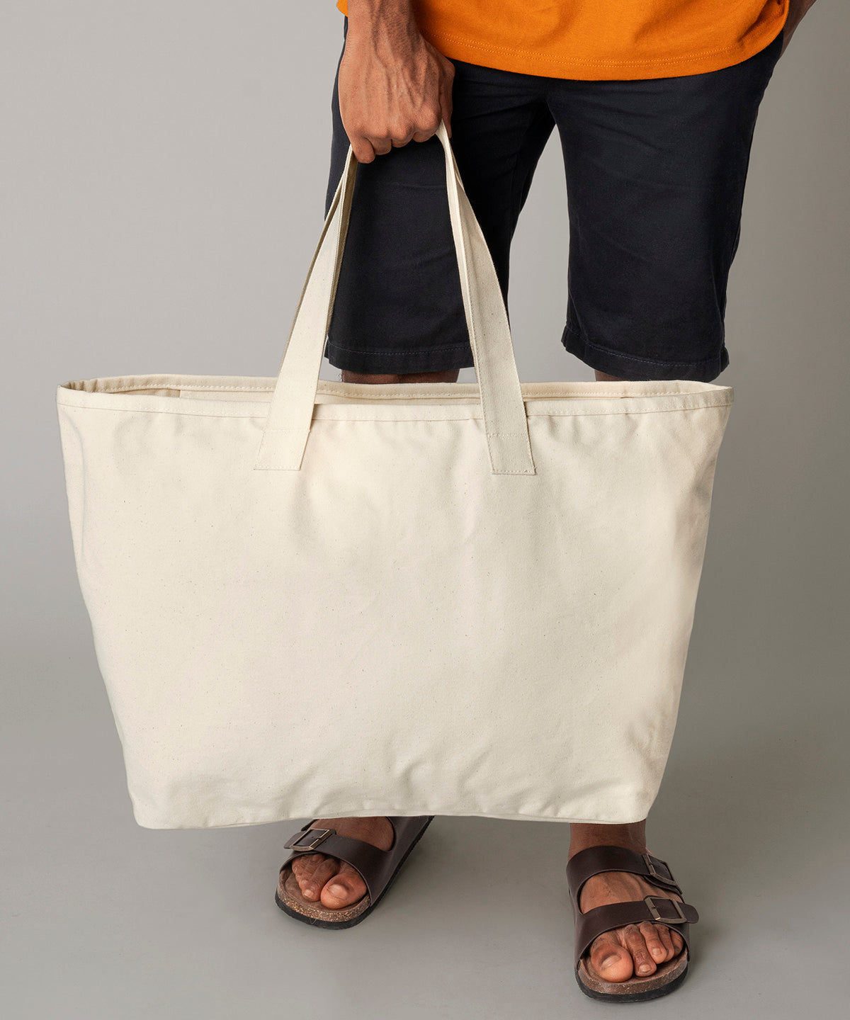 Oversized heavy duty canvas tote bag