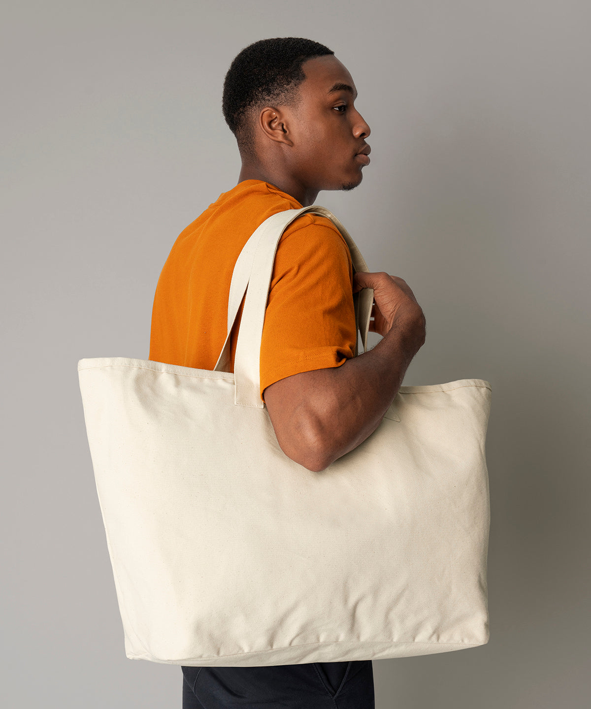 Oversized heavy duty canvas tote bag