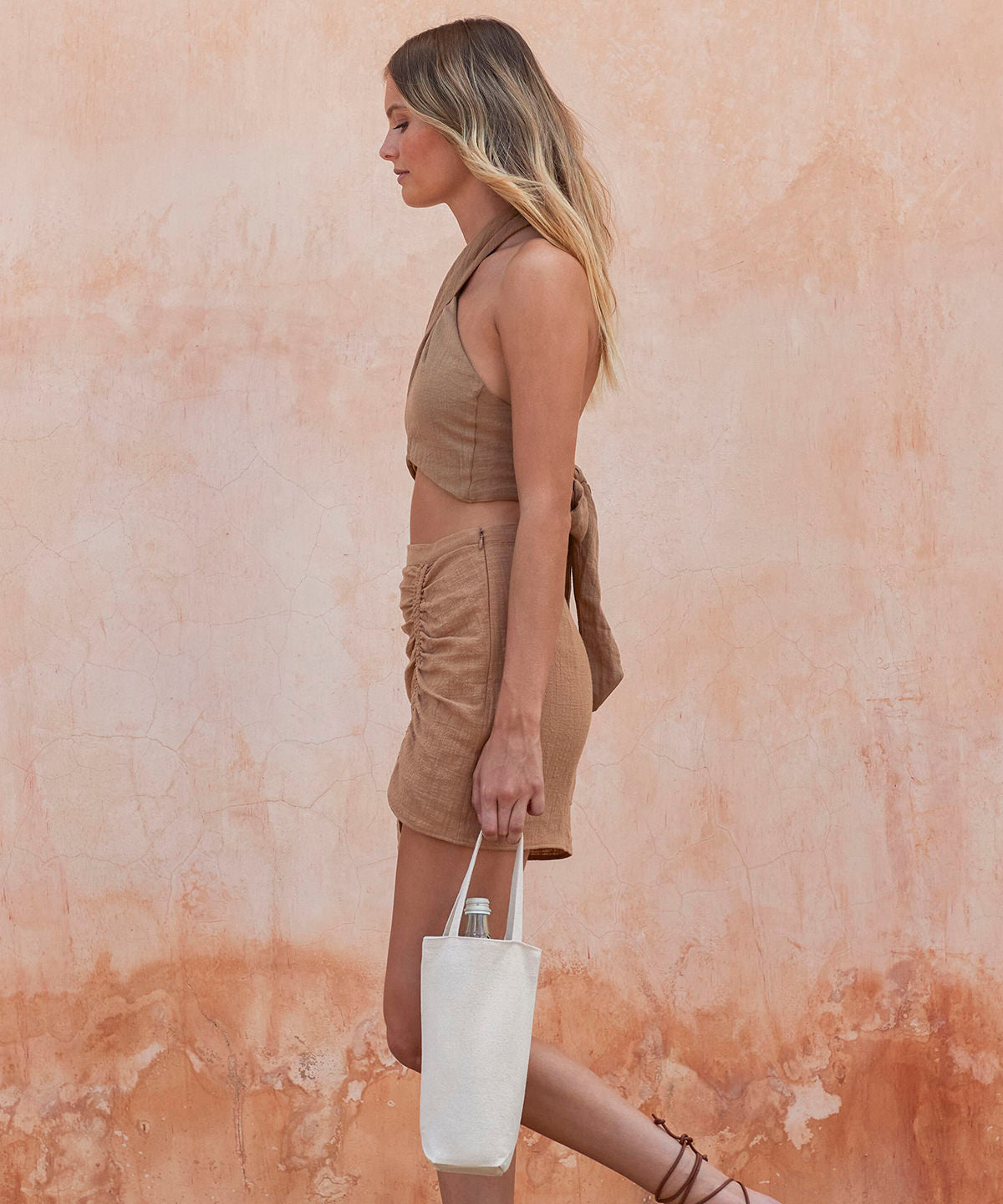 Fairtrade cotton bottle bag