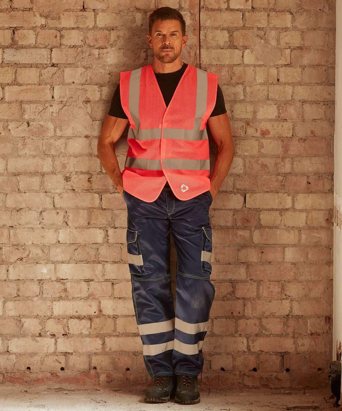 Top cool open mesh 2-band-and-braces waistcoat (HVW120)