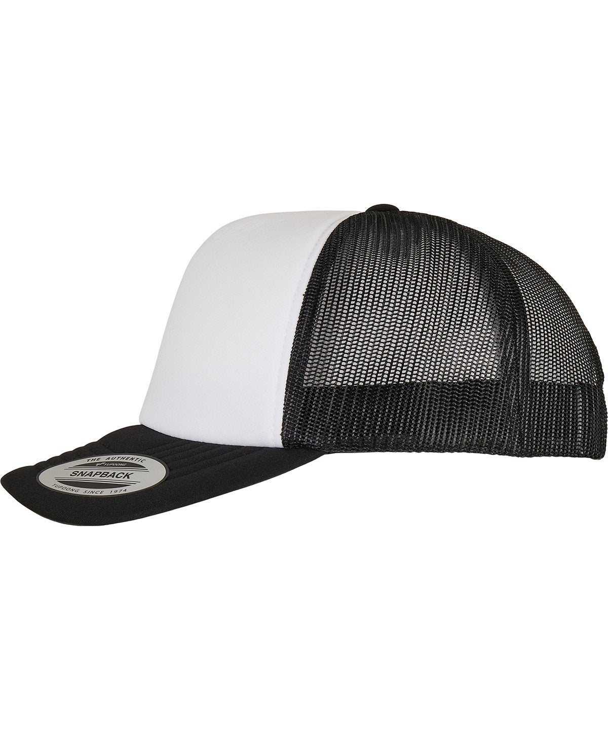 YP Classics® curved foam trucker cap – white front (6320W)